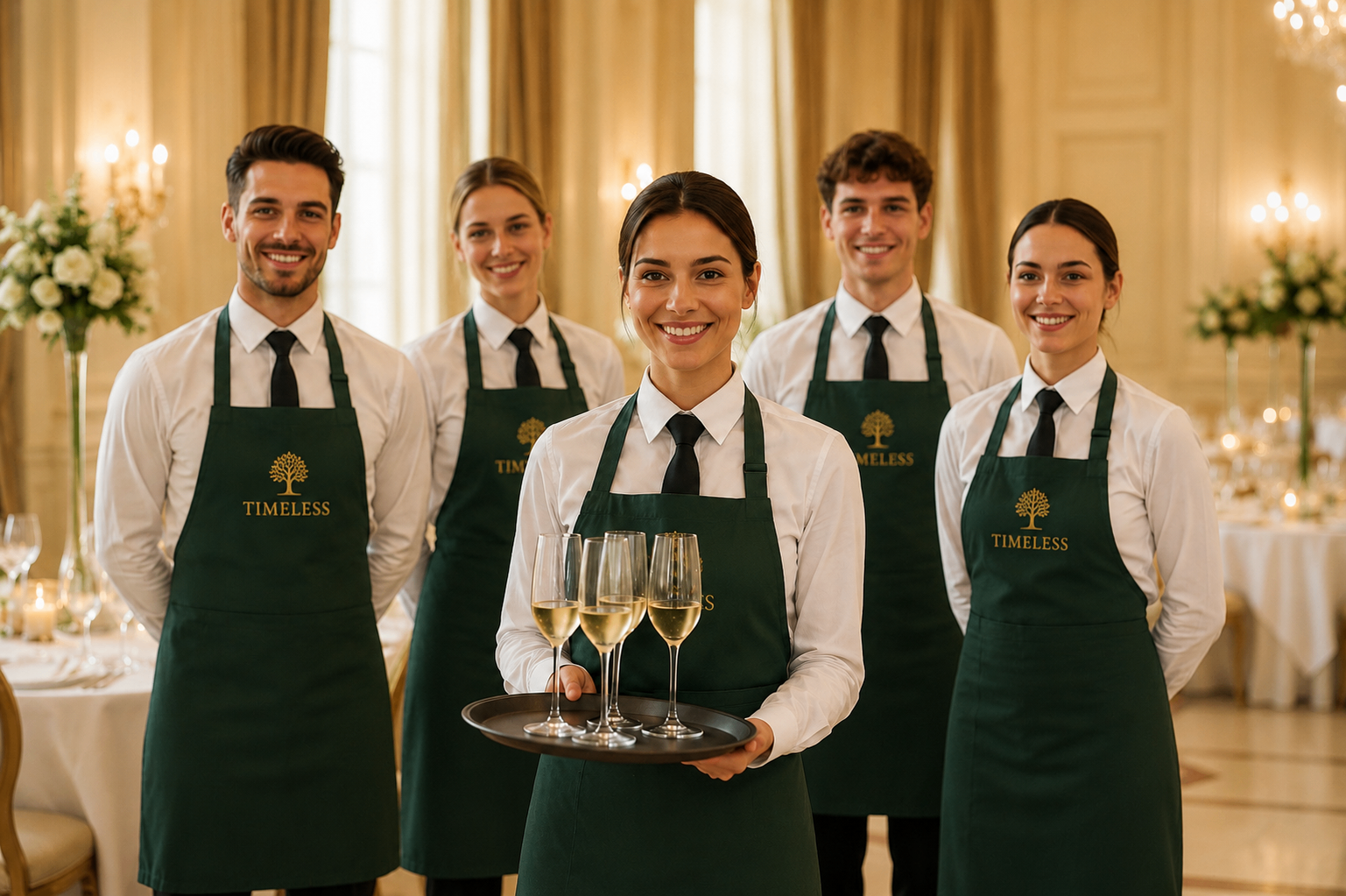 TIMELESS Servicekraft im Einsatz mit Kolleginnen und Kollegen