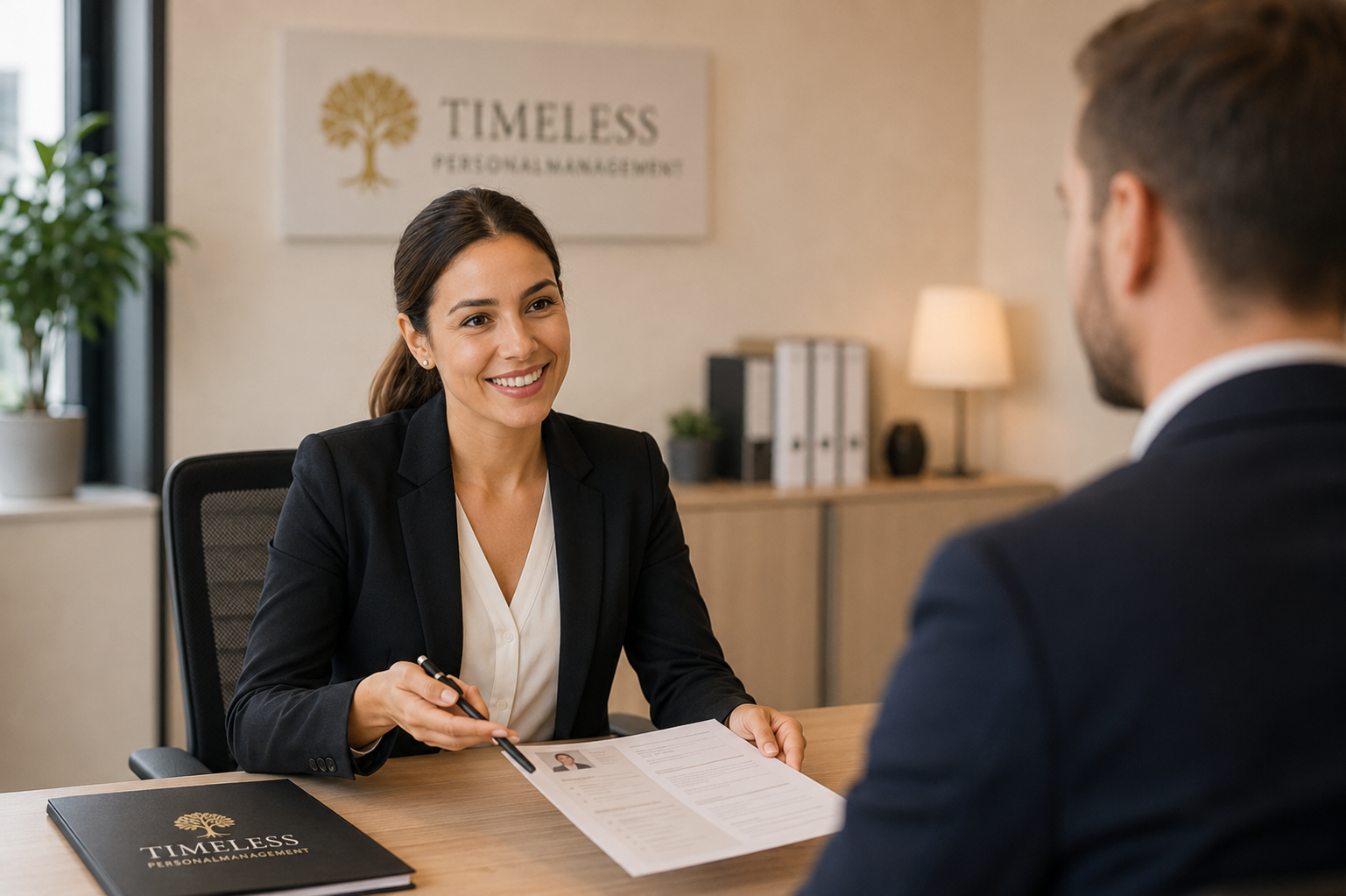 TIMELESS Personalvermittlung im Beratungsgespräch